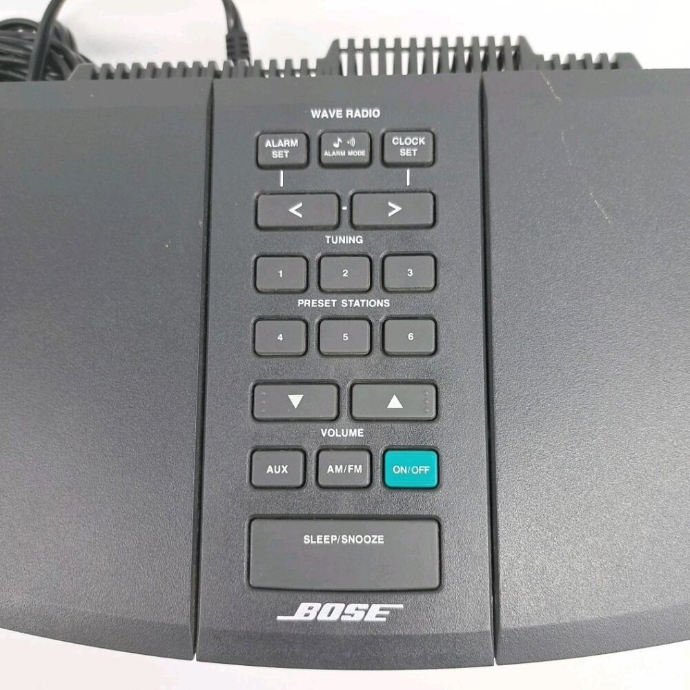 Bose Wave Radio AM/FM Clock Alarm Black Tested Working No Remote - Picture 5 of 16